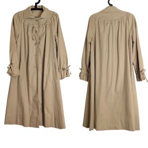 Vintage Mod Gorpcore Midi Trench Coat Jacket Women's Size 9 /10